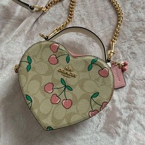 Coach Heart Shaped Crossbody - Cherry Print